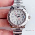 AR Factory Replica Stainless Steel White Dial Rolex Yacht Master ár Watch